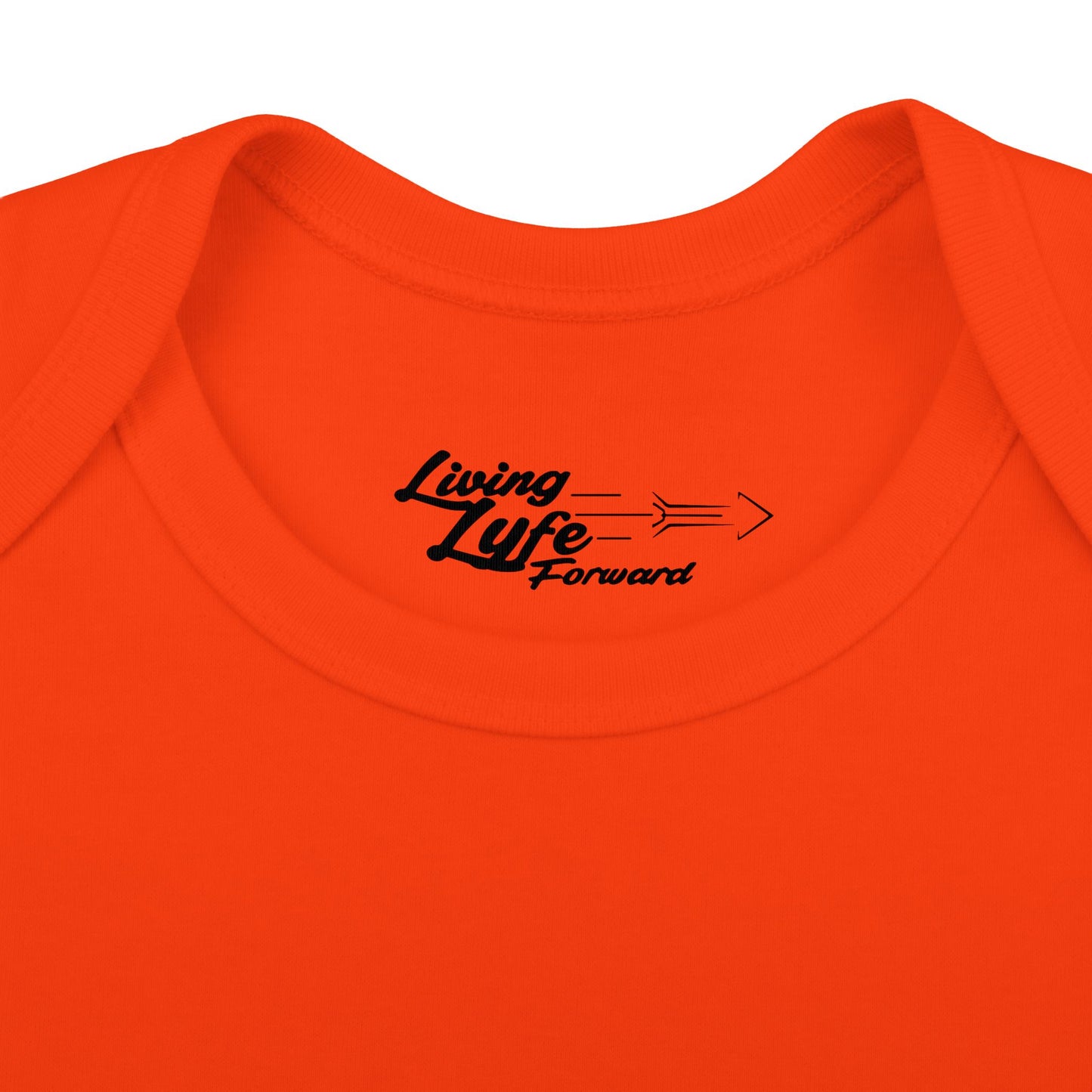 Infant Bodysuit - "Living Life Forward" Graphic Baby Onesie (Black Logo)