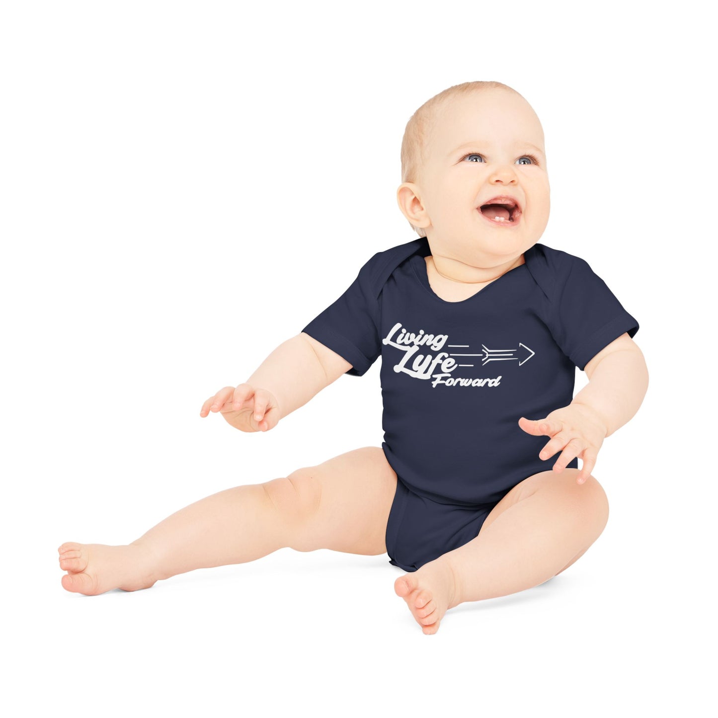 Organic Baby Bodysuit - 'Living Lyfe Forward' Inspirational Outfit