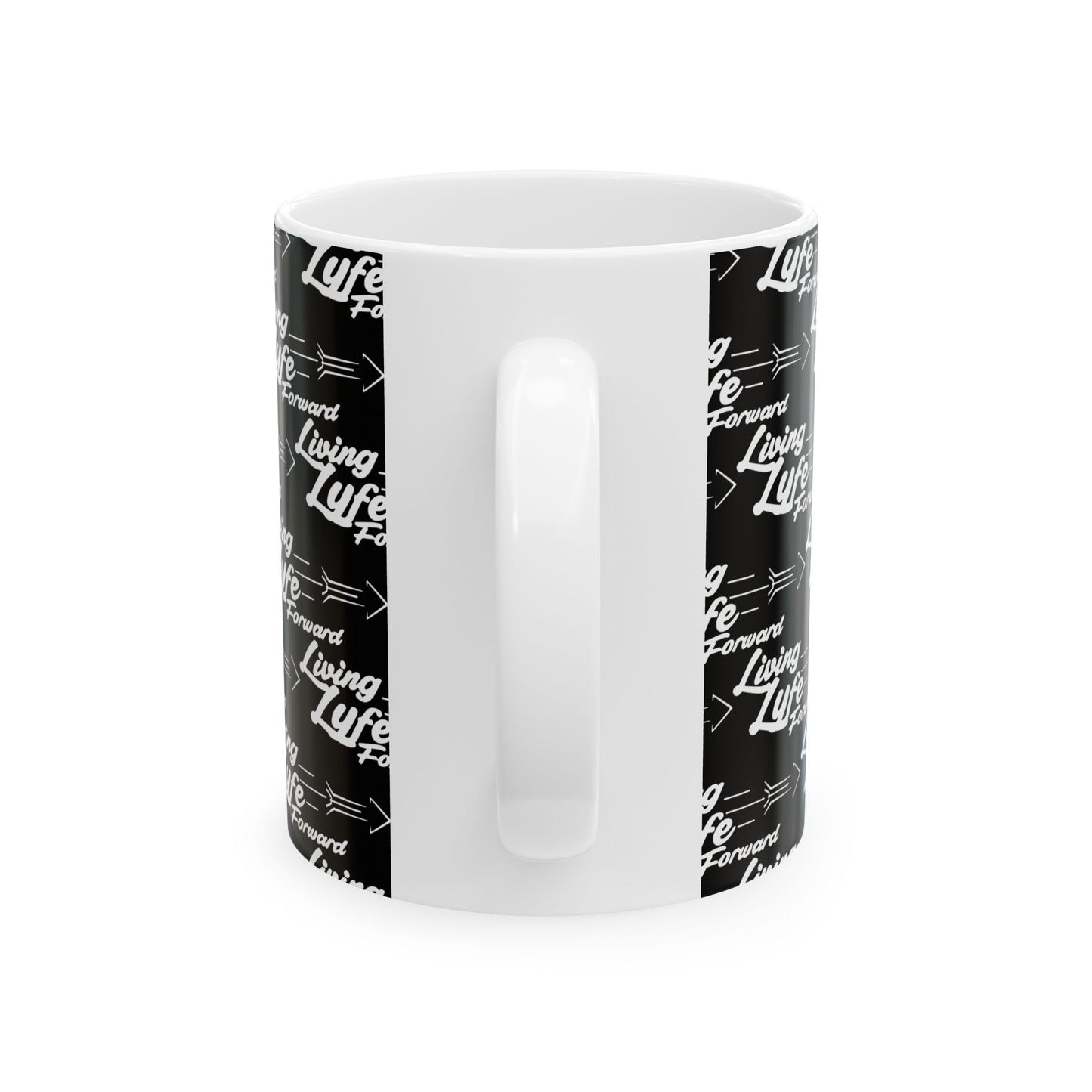 Inspiring Ceramic Mug - "Living Life Forward" - Perfect for Daily Motivation