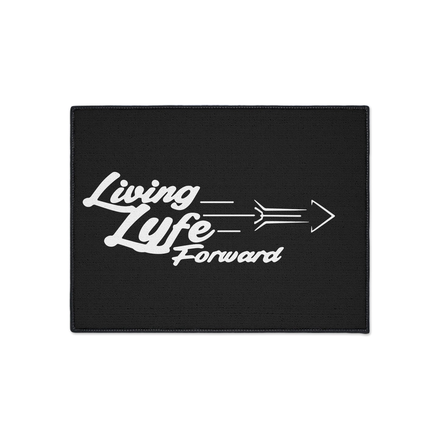 Inspirational Heavy Duty Floor Mat - 'Living Lyfe Forward'