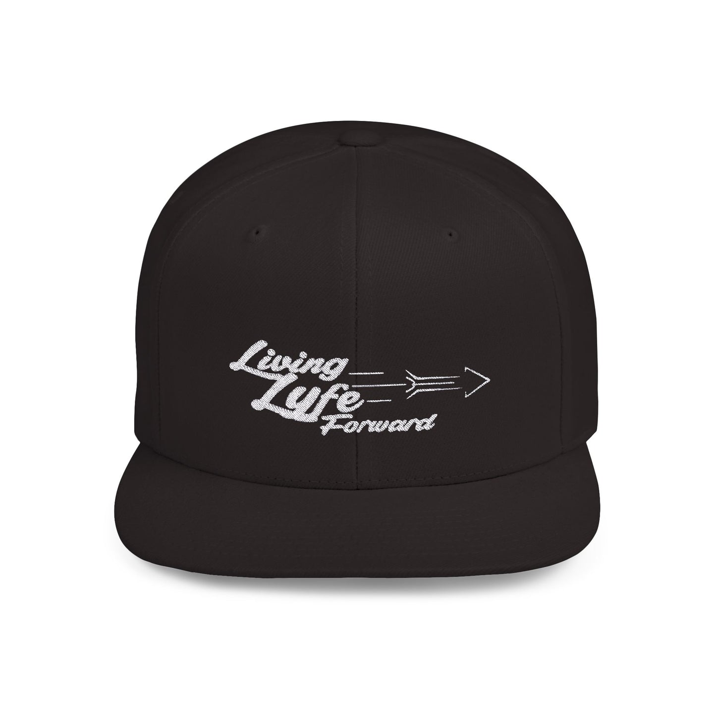 Living Life Forward Flat Bill Snapback Hat - Stylish and Motivational Cap for Everyday Wear