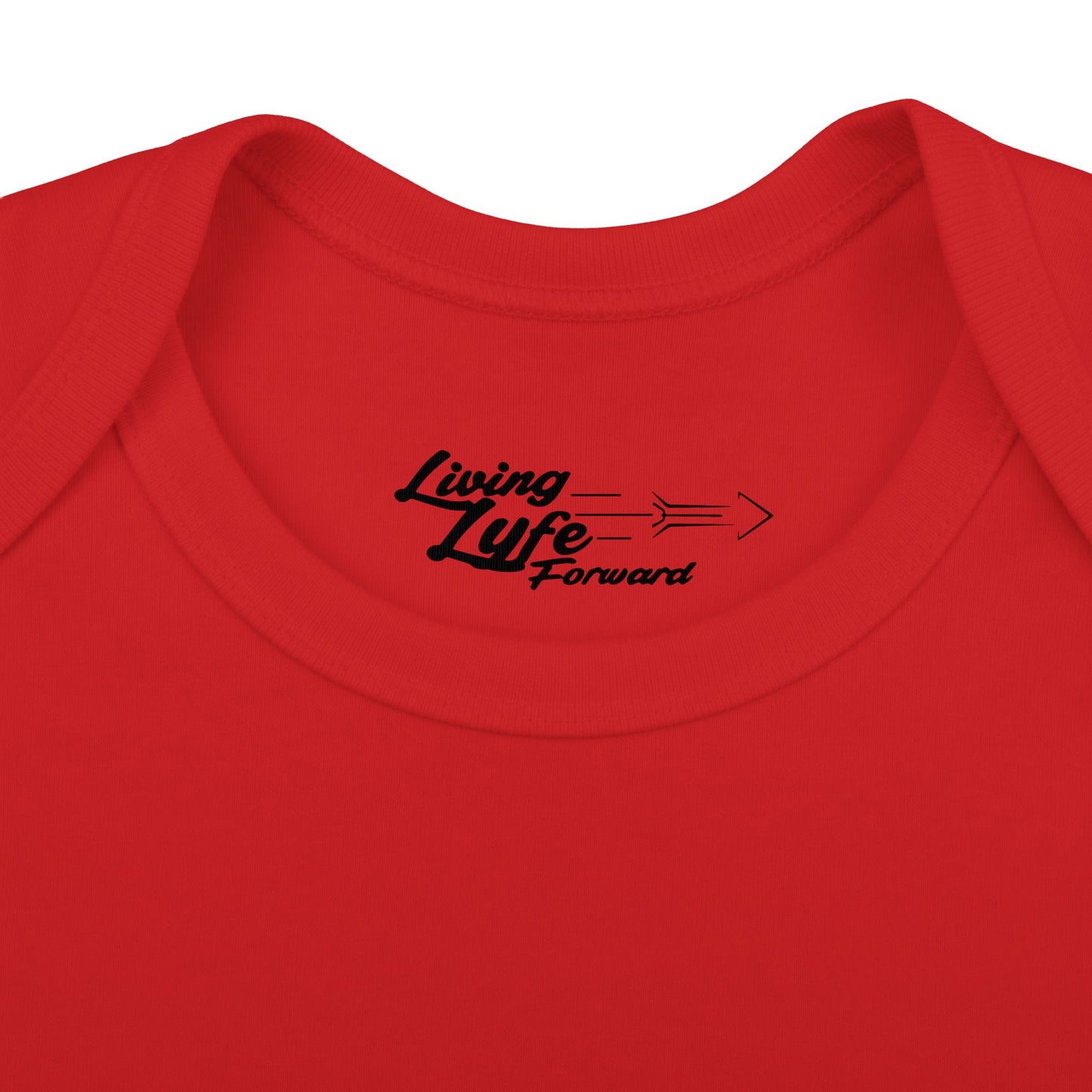 Infant Bodysuit - "Living Life Forward" Graphic Baby Onesie (Black Logo)